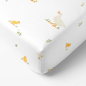 Goldea bavlnená napínacia plachta - kačice 90 x 200 cm