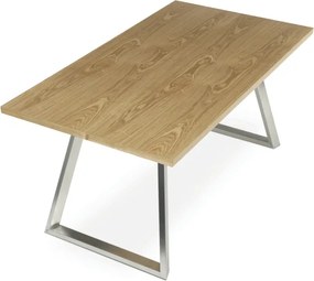 Jedálenský stôl HT-W1515 dub / strieborný