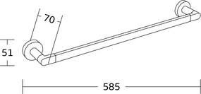 Mexen príslušenstvo, TIBER kúpeľkový držiak, čierna, 7050524-70