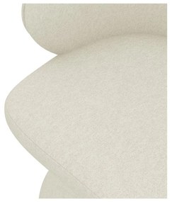 Krémovobiele čalúnené jedálenské kreslo Uala – Makamii