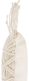 Dekoratívny bavlnený makramé vankúš 40 x 45 cm béžový YORTAN Beliani