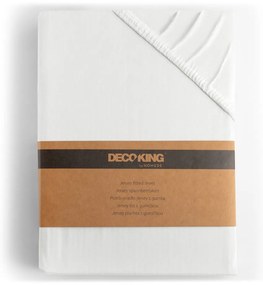Biela napínacia plachta jersey 220x200 cm Amber – Restilo