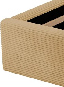 Posteľ Inez 180x200 cm, topazovo žltá štruktúrovaná látka