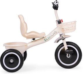 Detský trojkolový bicykel ECOTOYS od 12 mesiacov – EVA kolesá, košík, zvonček