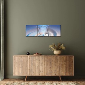 Obraz - Éterický yin-yang (s hodinami) (90x30 cm)