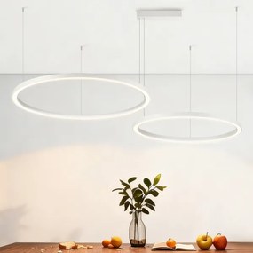 Brilagi - LED Stmievateľný luster na lanku PORTOFINO LED/98W/230V biely + diaľkové ovládanie