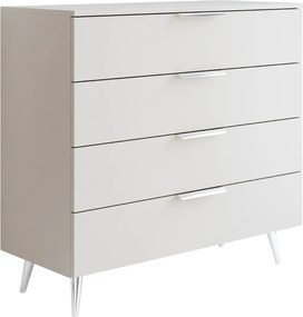KOMODA MARION 2S KAŠMÍR STRIEBORNÉ ÚCHYTKY + NOŽIČKY LED 95 cm