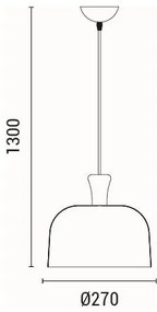 Luster na lanku 1xE27/15W/230V čierna pr. 27 cm