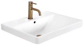 Rea Alisha, zápustné keramické umývadlo 610x480x195 mm, biela lesklá, REA-U8424