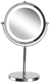 Kozmetické stolné zrkadlo s LED osvetlením ø 20 cm VERDUN Beliani