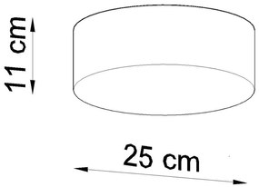 Čierne stropné svietidlo Sollux Atis