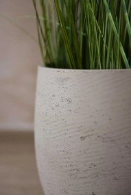 Moderný kvetináč RAFIOT, sklolaminát, výška 35 cm, béžový
