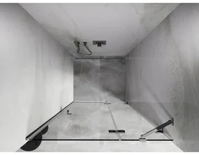 Mexen, Mexen Lunar pravé otočné sprchové dvere 90 cm, transparentné, chróm - 834-090-000-01-00-P