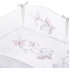 5-dielne posteľné obliečky Belisima Butterfly 100/135 sivé