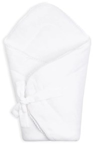 Mušelínová zavinovačka s lemováním bílá 70x70cm