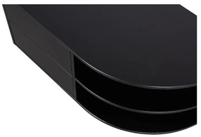 Čierny modulárny TV stolík z borovicového dreva 78x40 cm Finca – WOOOD