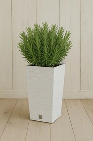 Kvetináč FURU SQUARE 24 cm, biely, 24 cm