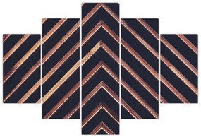 Obraz dreveného motívu na čiernom pozadí (150x105 cm)