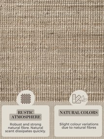 Hanse Home, Kusový koberec Jaipur 105975 Grey/Brown kruh, 160x160 (priemer) kruh, béžová, chodba / predsieň