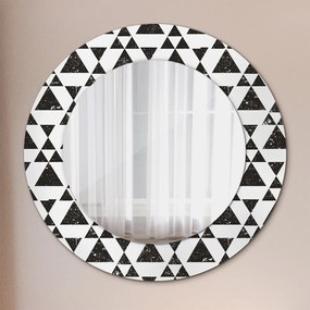 Okrúhle ozdobné zrkadlo Geometrické trojuholníky fi 50 cm