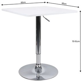 Barový stôl Freya (biela) (pre 4 osoby). Vlastná spoľahlivá doprava až k Vám domov. 1034668