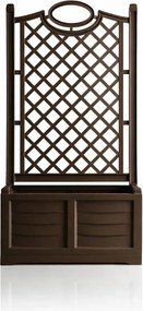 BAMA Kvetináč s dekoračnou mriežkou SEPARE, hnedý