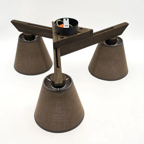 Brilagi - LED  Prisadený luster ANTHONY 3xE14/40W/230V dub orech/hnedá