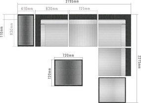 DEOKORK Ratanová variabilná zostava SEVILLA pre 5 osob (antracit)