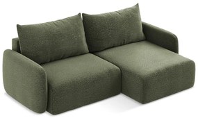 Zelená rozkladacia/s úložným priestorom rohová pohovka (pravý roh) Kalena – Makamii