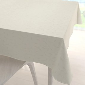 Biante Teflónový štvorcový obrus TF-026 Popínavé lístky - smotanový 150x150 cm