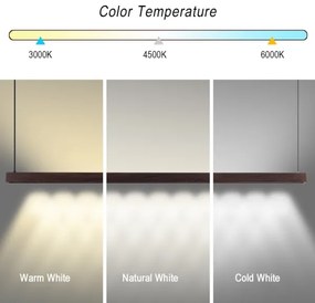 Immax NEO 07302L-LED stmievateľný luster na lanku MADEIRA 44W/230V Wi-Fi Tuya 202 cm orech