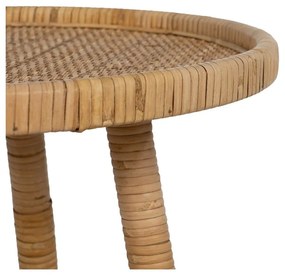 Ratanový okrúhly odkladací stolík ø 45 cm – Ixia