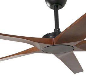 FARO 34190WT - Stropný ventilátor BIGWOOD XL borovica/čierna pr. 200 cm WT + DO