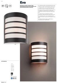 Redo 9001 - Vonkajšie nástenné svietidlo EVO 1xE27/11W/230V IP44