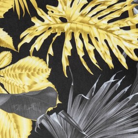 Krásny čierno žltý zatemňovací záves na riasiacu pásku 140 x 270 cm