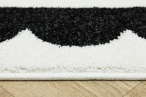Detský koberec LIMA M138A čierny / biely