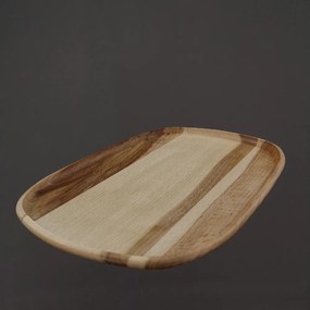 AMADEA Drevený podnos, masívne drevo, 25 cm