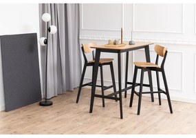Barové stoličky v čierno-prírodnom farebnom prevedení z kaučukového dreva v súprave 2 ks 105 cm Roxby – Actona