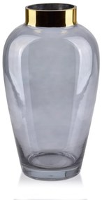 Sklenená váza Serenite 27 cm sivá