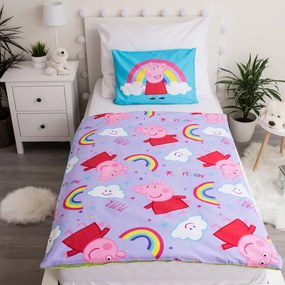 Jerry Fabrics Obliečky do postieľky 100x135 + 40x60 cm - Prasiatko Peppa "PEP016"