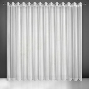 EUROFIRANY Jednofarebná záclona s jemnou dúhovou štruktúrou 300 cm x 250 cm biela 100 % polyester