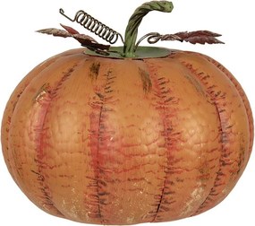 Oranžová kovová dekorácia tekvice Pumpkin - Ø 34*29 cm