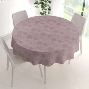 Biante Teflónový okrúhly obrus TF-077 Kvetované ornamenty na staroružovom Ø 60 cm
