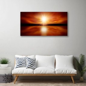 Obraz Canvas Slnko nebo voda krajina 125x50 cm