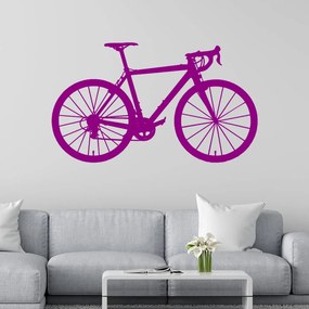 Veselá Stena Samolepka Bicykel Farba: fialová, Veľkosť: 100 x 58 cm