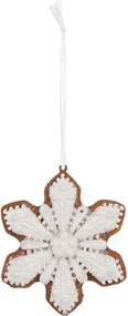 Závesná dekorácia perníková vločka Frosted Ginger - 9*1*10 cm