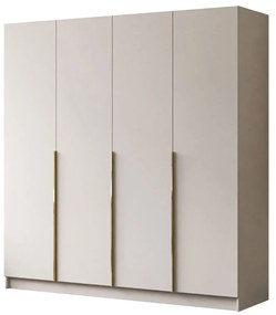 ŠATNÍKOVÁ SKRIŇA BLANCA KAŠMÍR 4D ZLATÉ ÚCHYTKY