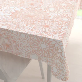 Biante Bavlnený obdĺžnikový obrus Sandra SA-275 Svetlo lososové mandaly na bielom 50x100 cm
