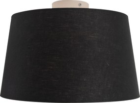 Moderné stropné svietidlo biele s čiernym tienidlom 35 cm - Combi