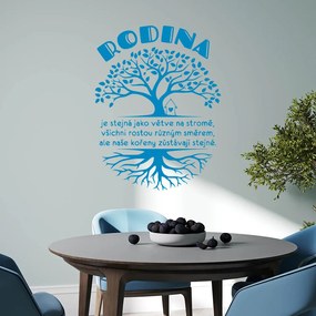 Veselá Stena Samolepka na stenu na stenu Rodina s koreňmi Farba: béžová, Veľkosť: 60 x 45 cm